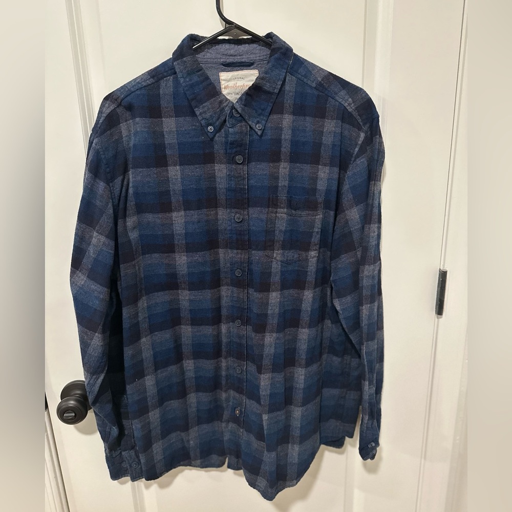 Weatherproof Brand Plaid Flannel - Extra Large (XL) Blue/Black